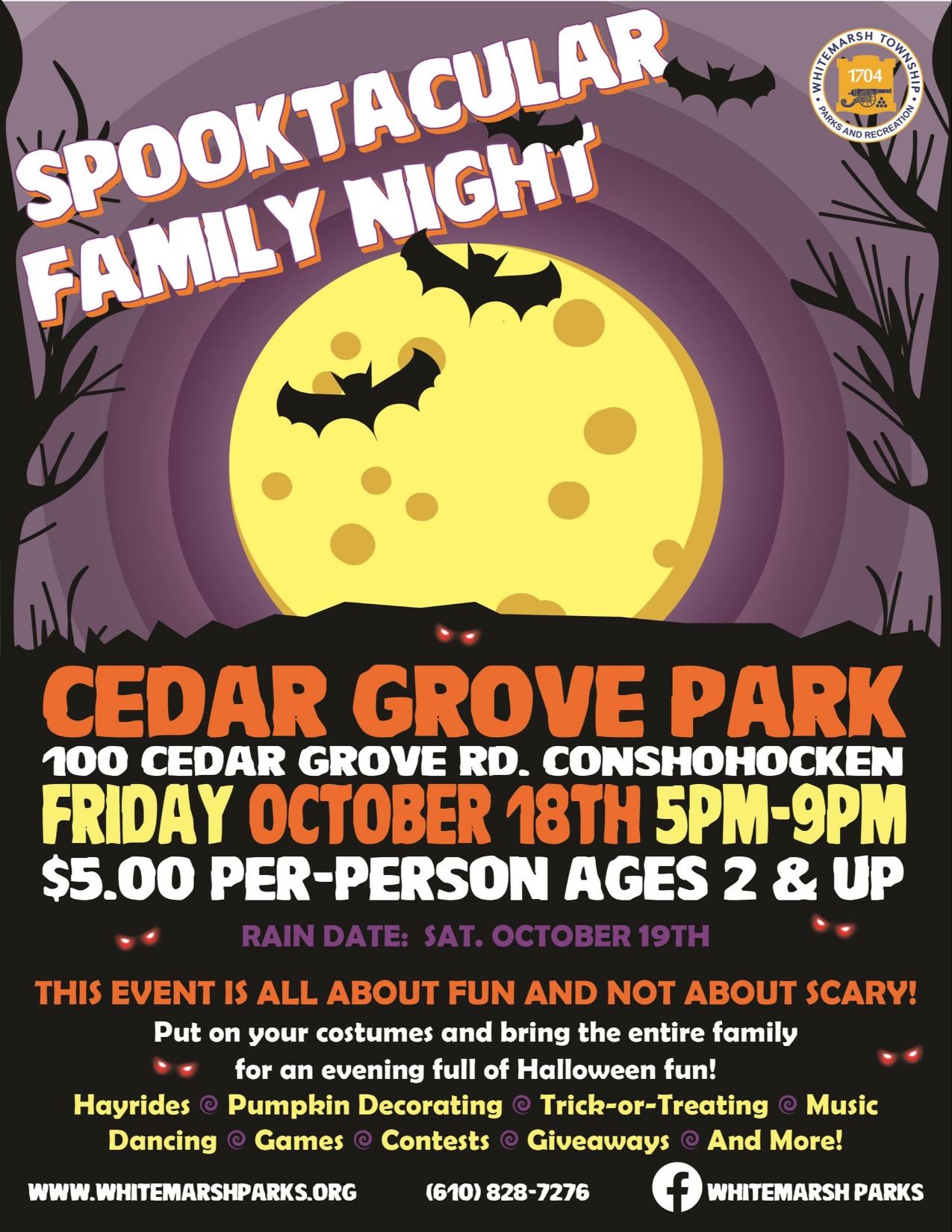 Spooktacular Family Night Event Flyer