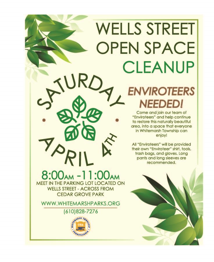 Wells Street Open Space Cleanup Flyer