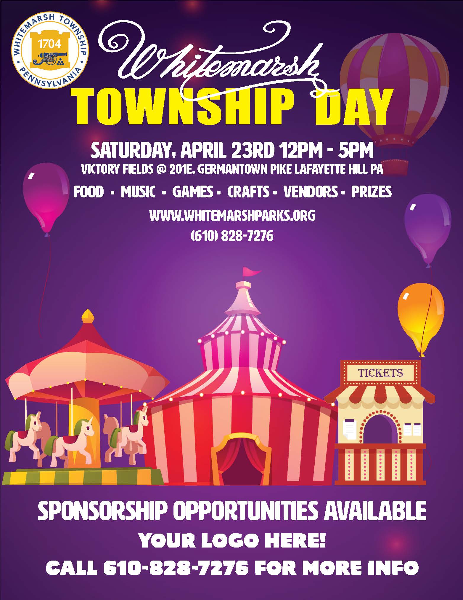 2022 Whitemarsh Township Day Flyer