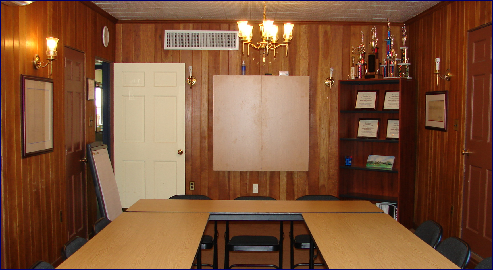 Corner Trophies in Meeting Room